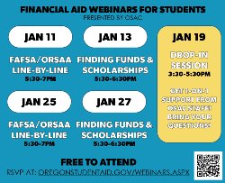 Graduates! Now is the time to apply for FAFSA/ORSSA! See link and flyer | Clackamas  Middle College